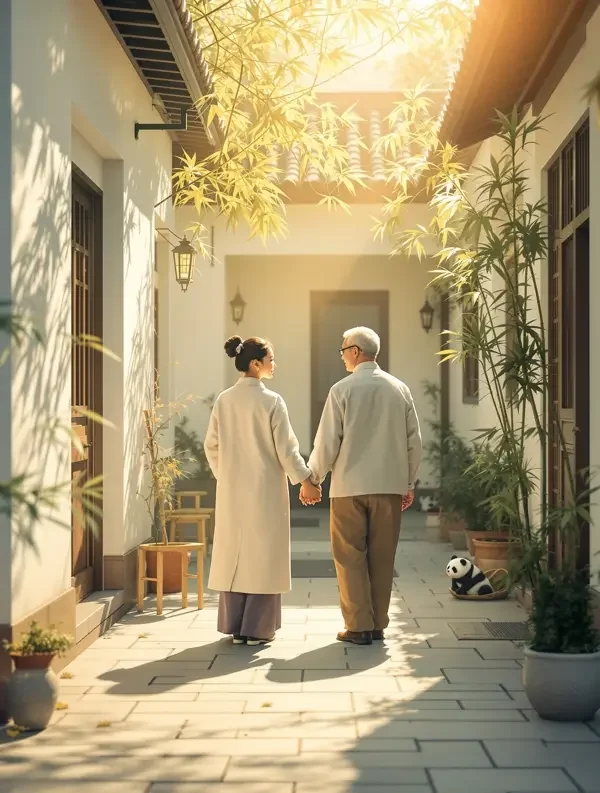 夕阳下的约定封面 - 黄果短剧黄昏恋短剧