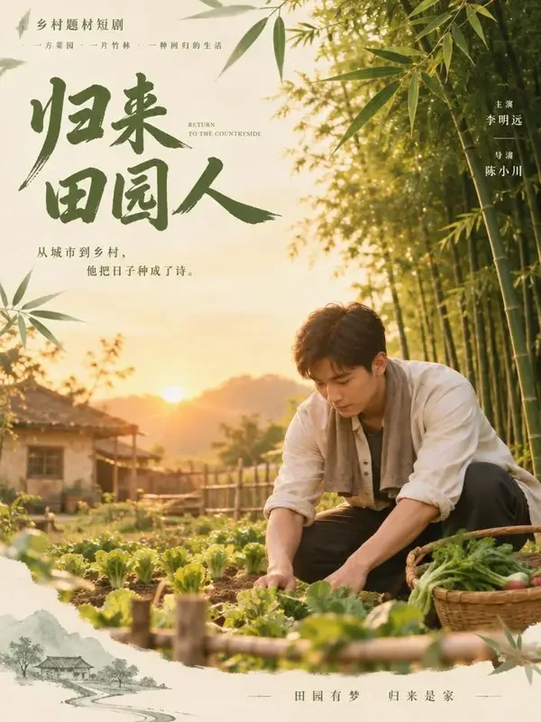 老张的菜园封面 - 黄果短剧退休生活短剧