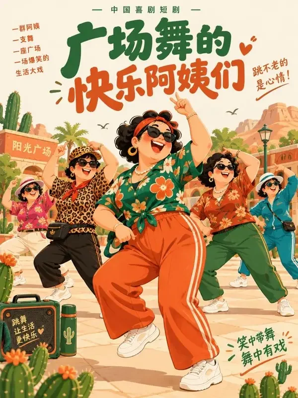 舞动夕阳封面 - 黄果短剧广场舞短剧